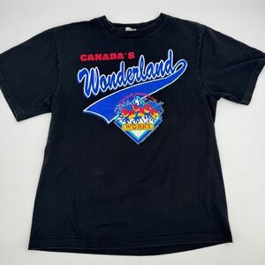 Vintage 90s Canadas Wonderland Splash Works‎ T-Shirt Theme Park M Single Stitch
